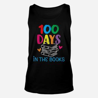 100 Days In The Books - Book Lover English Reading Teacher Unisex Tank Top | Crazezy DE