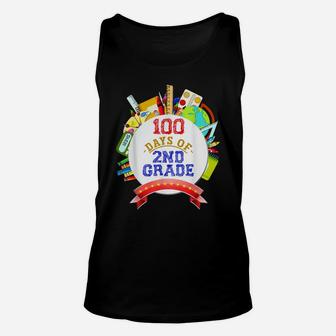 100 Days Of 2Nd Grade School Celebration 100 Days Of School Unisex Tank Top | Crazezy UK