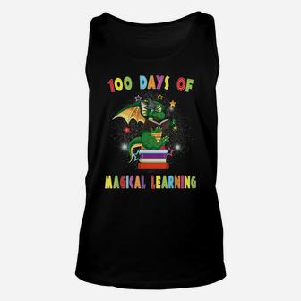 100 Days Of School Magical Learning Book Dragon Teacher Gift Unisex Tank Top | Crazezy CA