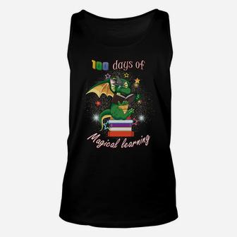 100 Days Of School Magical Learning Book Dragon Teacher Gift Unisex Tank Top | Crazezy