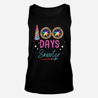 100 Days Smarter Cute Design For Students 100 Days Of School Unisex Tank Top | Crazezy