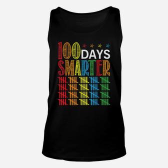 100 Days Smarter Happy 100Th Day Of School Student Teacher Unisex Tank Top | Crazezy CA
