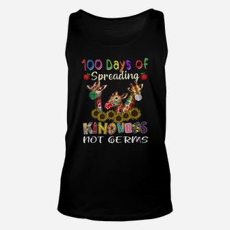 100Th Day Of School 100 Days Of Spreading Kindness Not Germs Unisex Tank Top | Crazezy CA