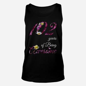 102 Year Old Shirt Awesome Floral 1918 102Nd Birthday Gift Sweatshirt Unisex Tank Top | Crazezy UK