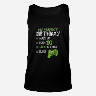 10Th Birthday Gaming 10 Years Old Perfect Gamer Unisex Tank Top | Crazezy