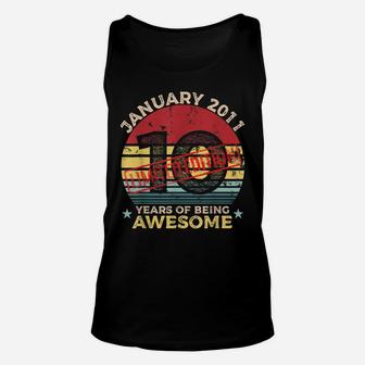 10Th January Birthday 10 Year Old Gift Vintage 2011 Unisex Tank Top | Crazezy CA