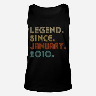 12 Year Old Legend Since January 2010 Gifts 12Th Birthday Unisex Tank Top | Crazezy