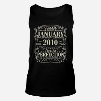 12Th Birthday Gift Perfection Aged January 2010 12 Years Old Unisex Tank Top | Crazezy UK
