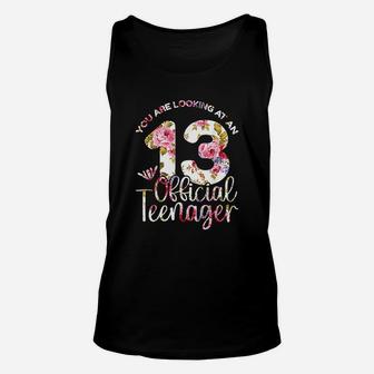 13Th Birthday 13 Years Official Teen Teenager Birthday Unisex Tank Top | Crazezy CA