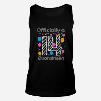 14Th Birthday Officially A Quaranteen Teenager 14 Years Old Unisex Tank Top | Crazezy