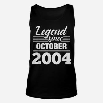 15Th Birthday Gift Legend Since October 2004 Unisex Tank Top | Crazezy