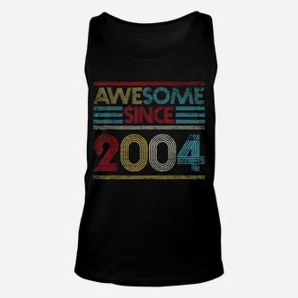15Th Birthday Gifts - Awesome Since 2004 Unisex Tank Top | Crazezy
