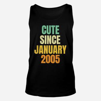 16Th Birthday Gift | Cute Since January 2005 Unisex Tank Top | Crazezy AU
