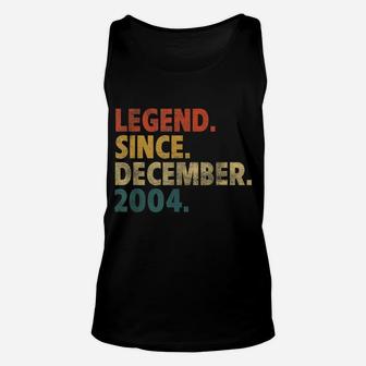 17Th Birthday Gift Funny Vintage Legend Since December 2004 Unisex Tank Top | Crazezy CA