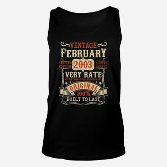 19 Year Old 19Th Birthday Gifts Vintage February 2003 Unisex Tank Top | Crazezy AU