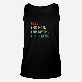 1925 Man Myth Legend Birthday Gifts For 95 Years Old Unisex Tank Top | Crazezy CA