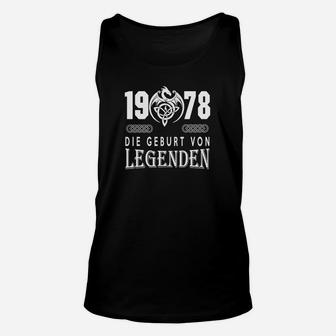 1978 Die Geburt von Legenden Schwarzes Unisex TankTop, Retro Design - Seseable