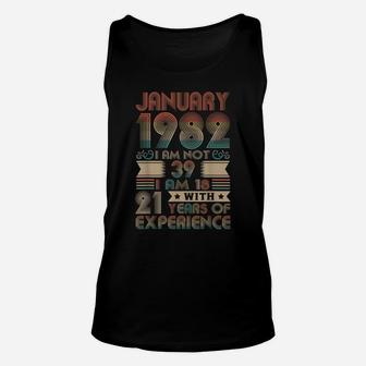 1982 Year Old Gift 39Th Birthday Gift January 39 Unisex Tank Top | Crazezy