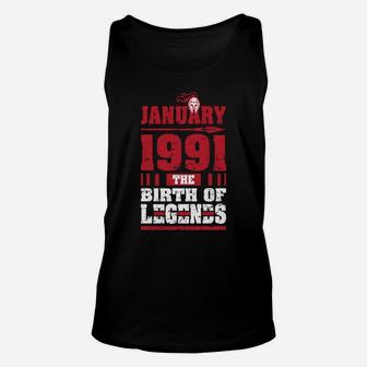 1991 The Birth Of Legends 29 Years Old 29Th Birthday Gifts Unisex Tank Top | Crazezy