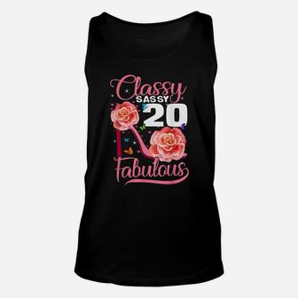 20 Years Old Gifts Sassy Classy 20 And Fabulous Birthday Unisex Tank Top | Crazezy
