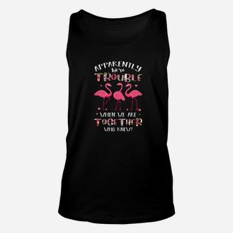 Flamingo Shirt Apparently Were Trouble When We Are Together Unisex Tank Top