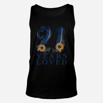 21 Year Old | 21St Birthday For Women | 21 Years Loved Unisex Tank Top | Crazezy UK