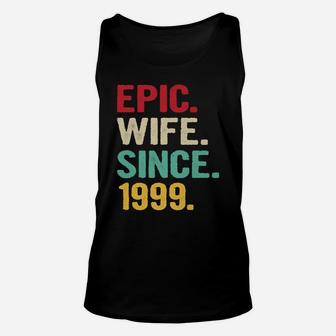 22Nd Wedding Anniversary Gifts For Her Epic Wife Since 1999 Unisex Tank Top | Crazezy