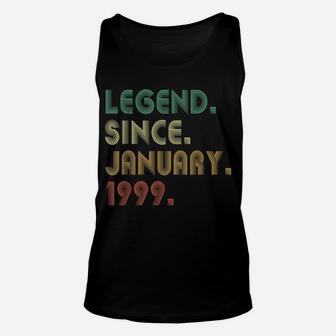 23Rd Birthday Gift Legend Since 1999 January 23 Years Old Unisex Tank Top | Crazezy
