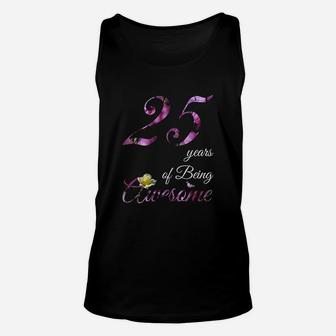 25 Year Old Awesome Floral 1996 25Th Birthday Gift Unisex Tank Top | Crazezy DE