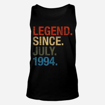 25Th Birthday Gifts Year Old - Legend Since July 1994 Unisex Tank Top | Crazezy AU
