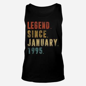 27 Year Old Gifts Legend Since January 1995 27Th Birthday Unisex Tank Top | Crazezy