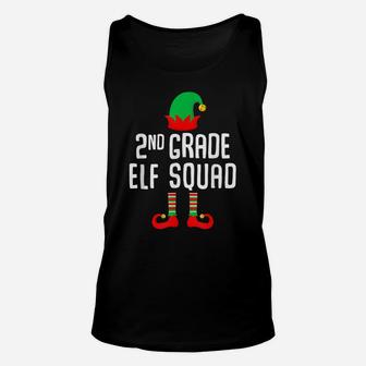 2Nd Grade Squad Elf Shirt Second Grade Matching Christmas Unisex Tank Top | Crazezy CA