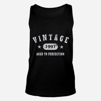 30Th Birthday Gift Vintage 1991 Aged To Perfection Unisex Tank Top | Crazezy AU