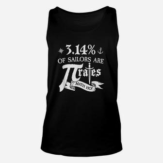 314 Of Sailors Are Pirates Funny Math Geek Pi Day Unisex Tank Top | Crazezy