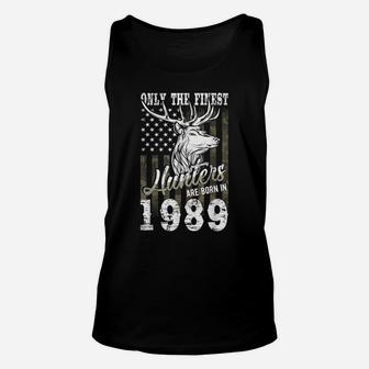 32Nd Birthday Gift For 32 Year Old Deer Hunter Hunting 1989 Unisex Tank Top | Crazezy DE