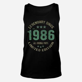 35 Years Old Bday Legend Since 1986 - Vintage 35Th Birthday Unisex Tank Top | Crazezy