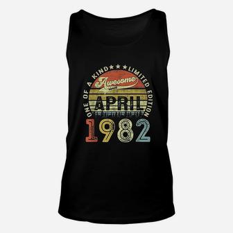 39 Years Old Birthday Awesome Since April 1982 39Th Birthday Unisex Tank Top | Crazezy