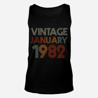 39 Years Old Retro Birthday Gift Vintage January 1982 Sweatshirt Unisex Tank Top | Crazezy