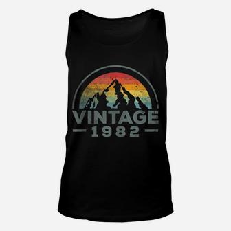 40Th Birthday Vintage 1982 Hiking Mountaineer Unisex Tank Top | Crazezy UK