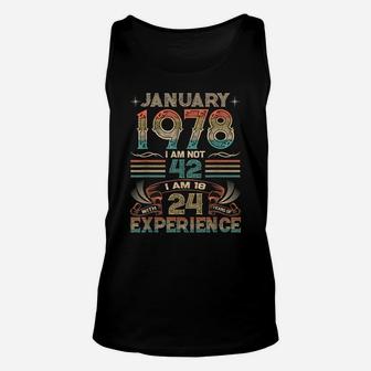 42 Year Old Gift 42Nd Birthday Gift January 1978 Unisex Tank Top | Crazezy AU