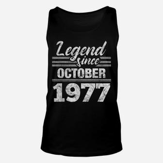 42Nd Birthday Gift Legend Since October 1977 Unisex Tank Top | Crazezy