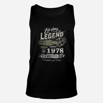 43Th Birthday Living Legend Born In 1978 Short Sleeve Unisex Tank Top | Crazezy DE