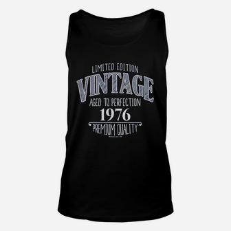 45Th Birthday For Men Vintage 1976 Aged Perfection Unisex Tank Top | Crazezy