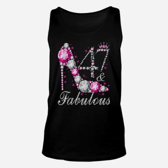 47 & Fabulous 47 Years Old 47Th Birthday Diamond Crown Shoes Unisex Tank Top | Crazezy AU