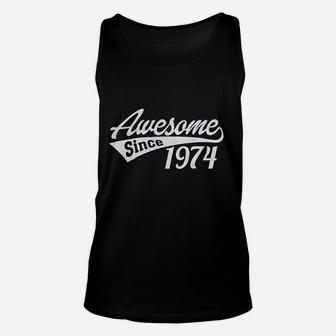 47Th Birthday Gift Awesome Since 1974 Unisex Tank Top | Crazezy