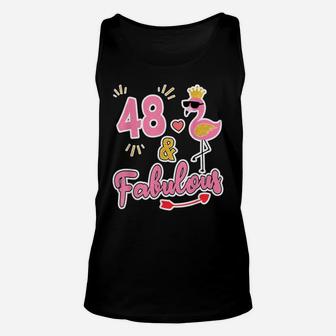 48 And Fabulous - 48 Years Old Gift - 48Th Birthday Unisex Tank Top | Crazezy