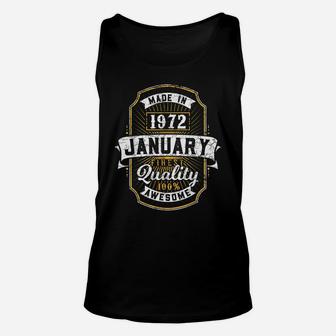 49 Years Old January 49Th Birthday Gift Made 1972 Vintage Unisex Tank Top | Crazezy DE