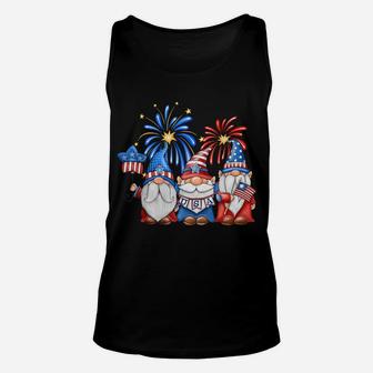 4Th Of July American Gnomes Celebrating Independence Day Unisex Tank Top | Crazezy DE