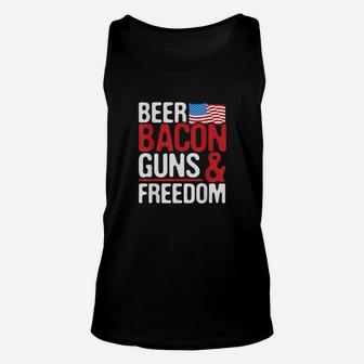 4Th Of July Beer Bacon Freedom Usas Unisex Tank Top - Monsterry AU