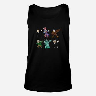 4Th Of July Dabbing Statue Liberty Independence Day Heroes Unisex Tank Top - Monsterry